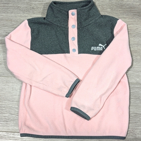 Puma Pink Polar Fleece Quarter Zip Size S & L - Picture 4 of 9